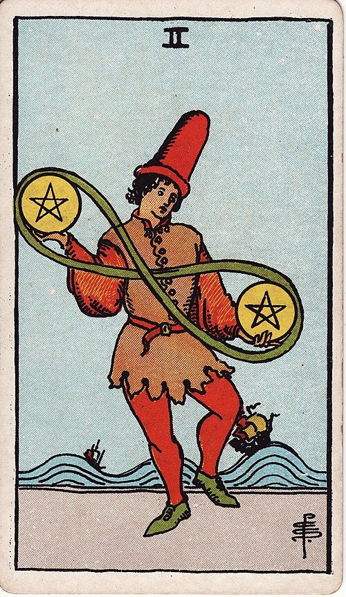 Two of Pentacles tarot card