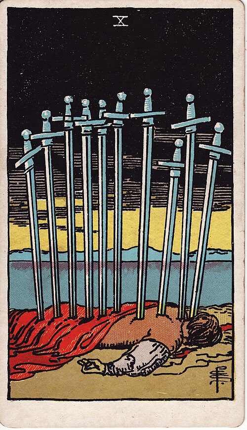 Ten of Swords tarot card