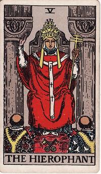 The Hierophant tarot card