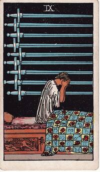 Nine of Swords tarot card