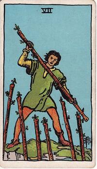 Seven of Wands tarot card